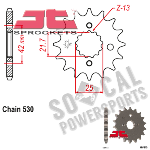 JT Sprockets - JT Sprockets Steel Front Sprocket - 15T - JTF513.15