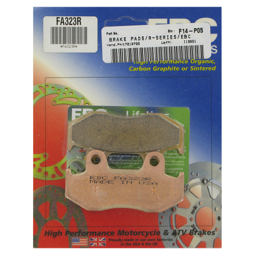EBC - EBC R Series Long Life Sintered Brake Pads - FA323R