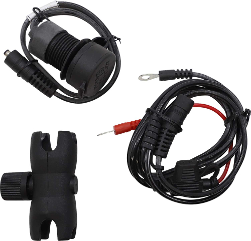 Gears - Gears Dual USB Port Charger with 1in. Ball Mount - Chrome - 100366-15