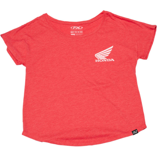 Factory Effex - Factory Effex Honda Wing Dolman Womens T-Shirt - 22-87352 - Red - Medium