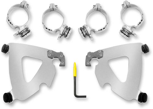 Memphis Shades - Memphis Shades Trigger Lock Mount Kit for Road Warrior Fairing - Polished - MEK2028
