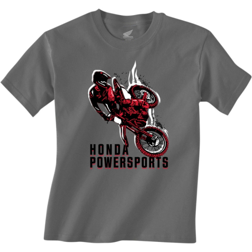 Honda Collection - Honda Collection Honda Rider Youth T-shirt - NP21S-Y3035-L - Black/Charcoal/Red - Large