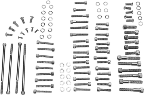 Drag Specialties - Drag Specialties Complete Motor Black Chrome Socket-Head Bolt Set - Smooth - MK699SBK