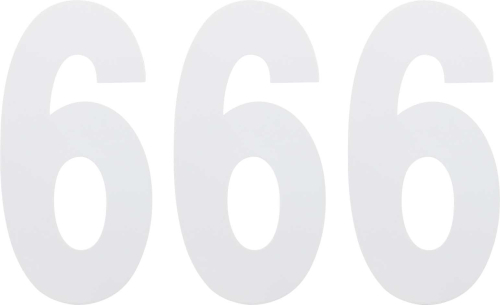Factory Effex - Factory Effex Standard Numbers 6in. - White - No. 6 - 02-4466