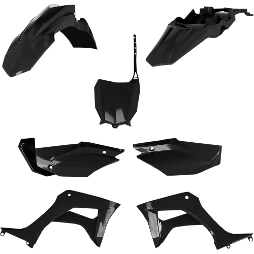 Acerbis - Acerbis Full Plastic Kit - Black Metallic - 2861937440