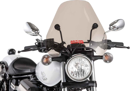 Slipstreamer - Slipstreamer S-06 Spitfire Sport Shield with 1in. Clamp - Smoke - S-06-A-C-M