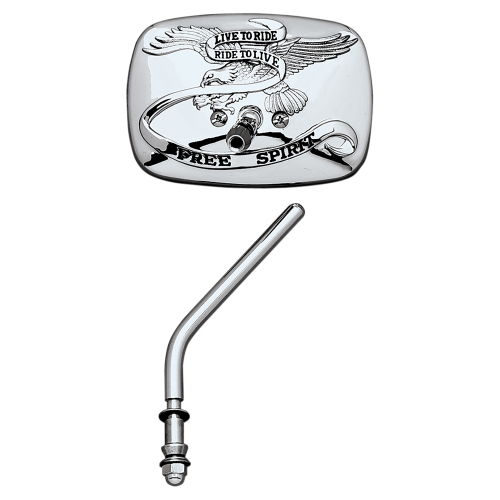 Emgo - Emgo Live To Ride Custom Mirror - Chrome, Left - 20-31703A