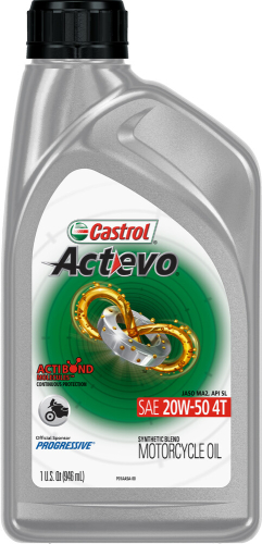 Castrol - Castrol Actevo X-Tra 4T Synthetic Blend - 20W50 - 1qt. - 15D7CF