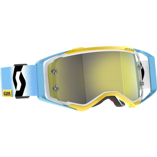 Scott USA - Scott USA Argentina Prospect Goggles - 419617-1029289 - White/Blue/Yellow Chrome Works Lens - OSFM