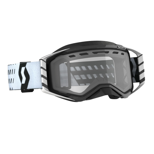 Scott USA - Scott USA Prospect Snowcross Goggles - 272846-1007043 - Black/White / Clear Lens - OSFM