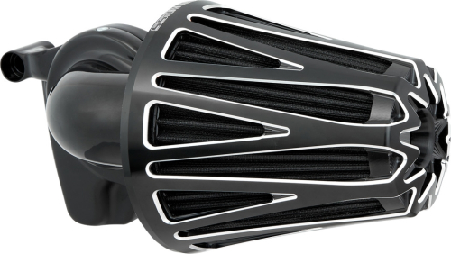 Arlen Ness - Arlen Ness Monster Sucker Air Cleaner Kit with Cover - CrossFire/Black with Machined Accents - 600-082