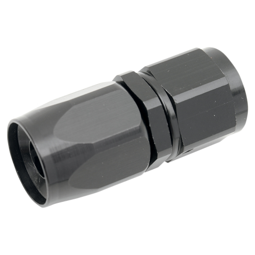 Russell - Russell -8 AN Straight Full Flow Non-Swivel Hose End - Black Anodized - R10033