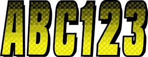 Hardline - Hardline Series 300 Carbon Fiber Registration Kit - Gradation - Yellow/Black - YEBKG300