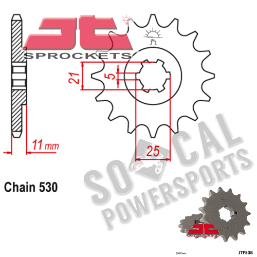 JT Sprockets - JT Sprockets Steel Front Sprocket - 15T - JTF508.15