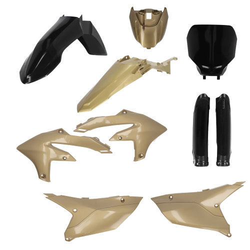 Acerbis - Acerbis Full Plastic Kit - Black/Gold - 2979597838