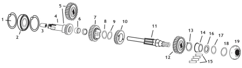 Eastern Motorcycle Parts - Eastern Motorcycle Parts Mainshaft Right-Side Thrust Washers(13) - A-35360-SET