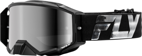 Fly Racing - Fly Racing Zone Elite Goggles - 37-51905 - Black/Silver/Silver Mirror Smoke Lens - OSFA