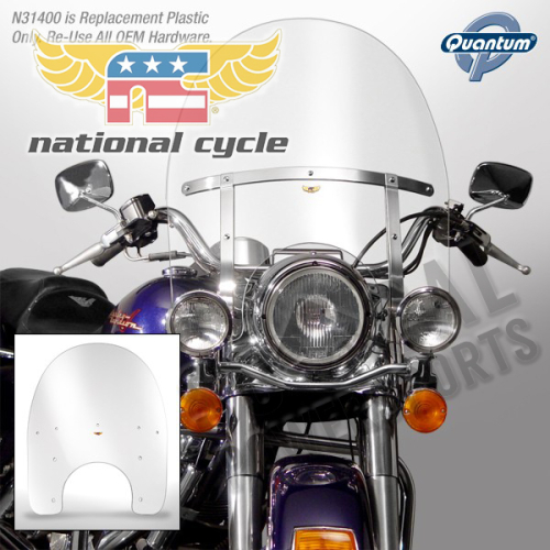 National Cycle - National Cycle Direct Replacement Screen - 20.00in. - Clear - N31400
