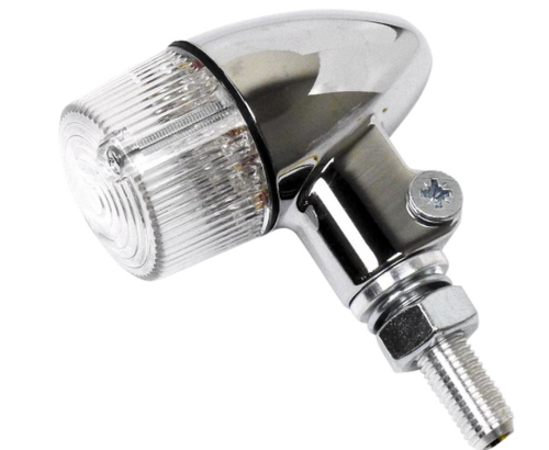 K&S Technologies - K&S Technologies Chrome Aluminum Marker LED Lights - Round #2 with Clear Lens - Three Wire - 26-8334CM