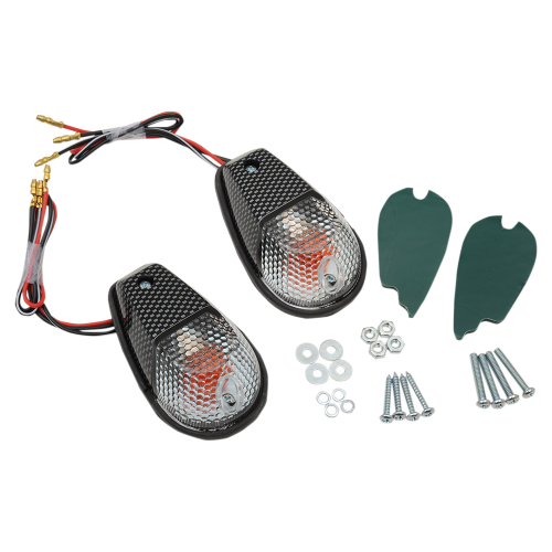 K&S Technologies - K&S Technologies Flush Mount Marker Lights - Carbon/Clear Lens - Dual Filament - 25-8020