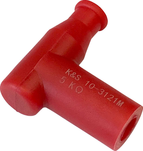 K&S Technologies - K&S Technologies Spark Plug Resistor Cover - T Type - 14mm - Red Rubber - 10-3121M