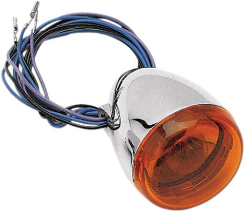 Chris Products - Chris Products Duece-Style Turn Signal Lamps - Rear - Dual Filament - Amber Lens - Chrome - 8501A