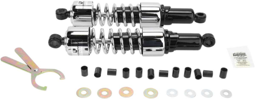 Progressive Suspension - Progressive Suspension 412 Series Cruiser Shocks - 14.25in. - Chrome - 412-4220C