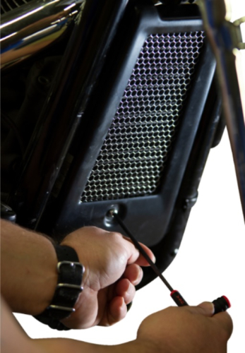 Klock Werks - Klock Werks Oil Cooler Guard - Black - KWS-02-0616-B