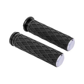 Arlen Ness - Arlen Ness Diamond Grips - Chrome - 500-008