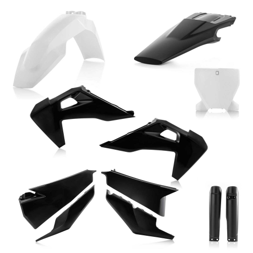 Acerbis - Acerbis Full Plastic Kit - Black/White - 2726551035