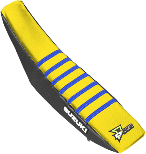 DCOR - DCOR Factory Reinforced Seat Cover - Black/Yellow/Blue Ribs - 30-40-454