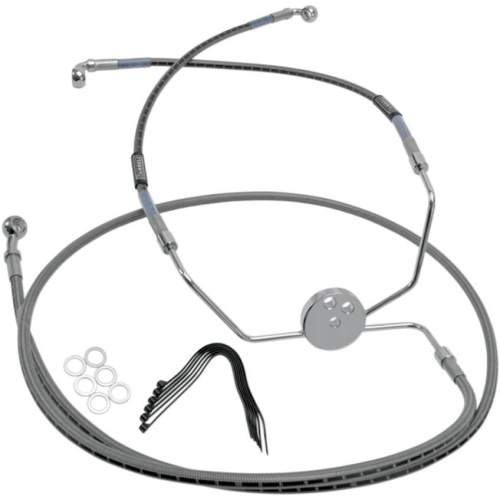 Russell - Russell Extended Length Braided Front Brake Line Kit - 27 1/4in. Length Upper - Renegade - R08997B