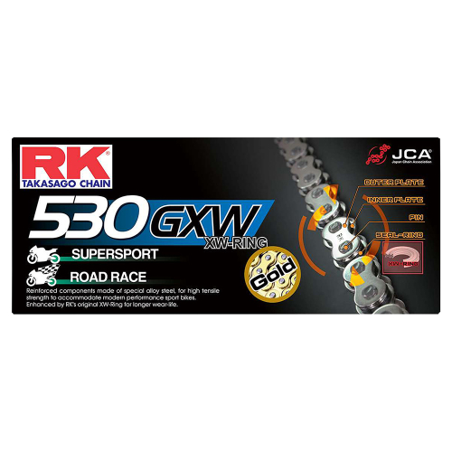 RK - RK 530 GXW GB XW-Ring Chain - 120 Links - Gold - GB530GXW-120