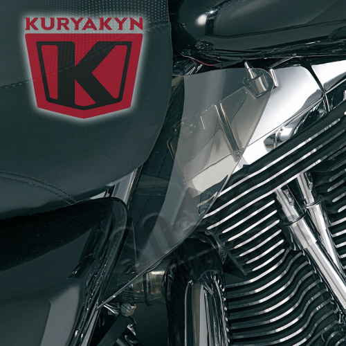 Kuryakyn - Kuryakyn AirMaster Saddle Shields - Reflective Smoke - 1188