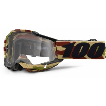 100% - 100% Accuri 2 Mission Goggles - 50013-00021 - Mission/Brown/Green/Black Camo/Clear Lens - OSFM