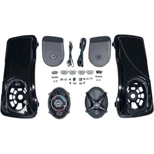 J&M - J&M Saddlebag-Lid Kit with Rokker XXR 5in. x 7in. Speakers - HSBL-065X7-XXR