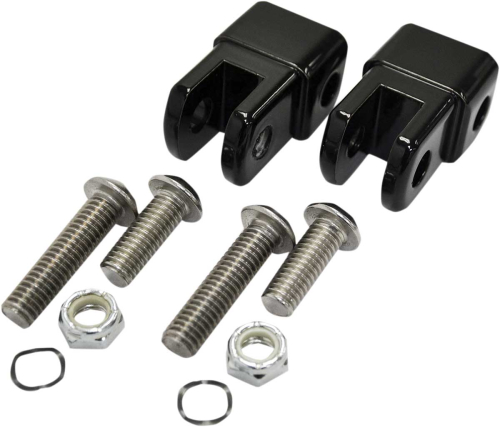 LA Choppers - LA Choppers Early-Style Footpeg Mount Adapters - Black - LA-7202-01B