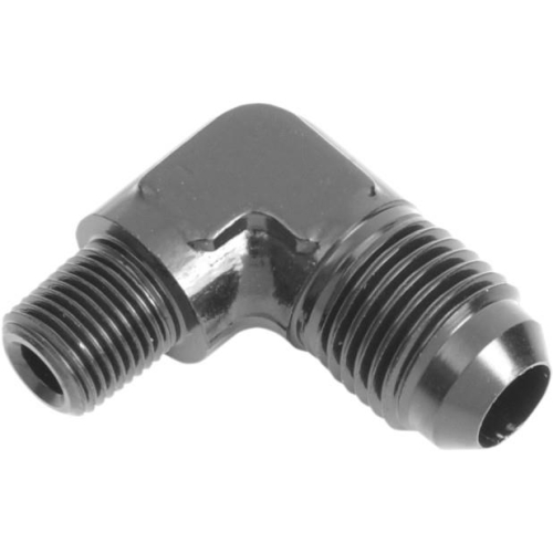 Russell - Russell -6 AN 1/8in. NPT 90 Degree Flare to Pipe Adapter - Black - R60833B