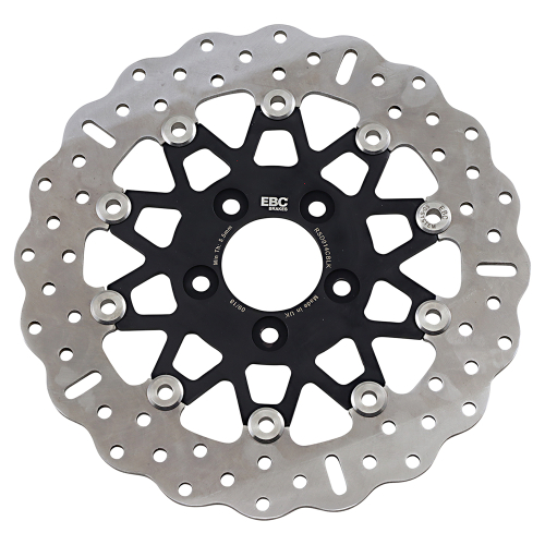EBC - EBC 10 Button Floater Contour Narrow Band Brake Rotor - Black - RSD014CBLK