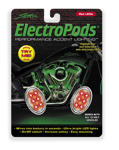 Street FX - Street FX Electropods Oval Lightpod - White/Chrome - 1043284