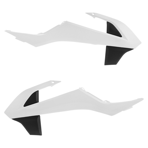 Acerbis - Acerbis Radiator Shrouds - White/Black - 2449701035