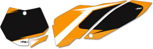Factory Effex - Factory Effex Graphic Number Plate Backgrounds - Black - 12-64520