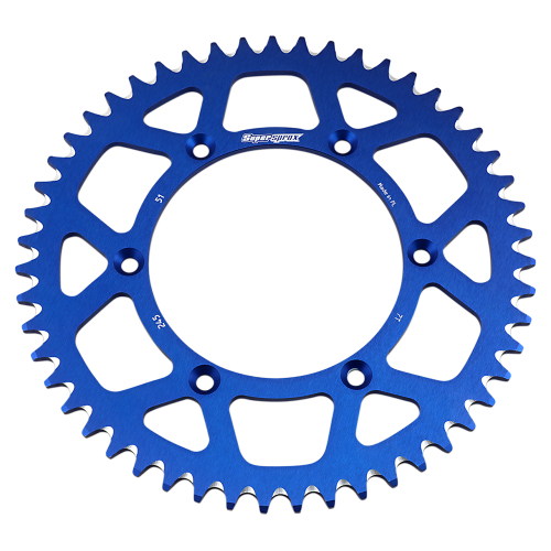 Supersprox - Supersprox Aluminum Rear Sprocket - 51T - RAL-245-51-BLU