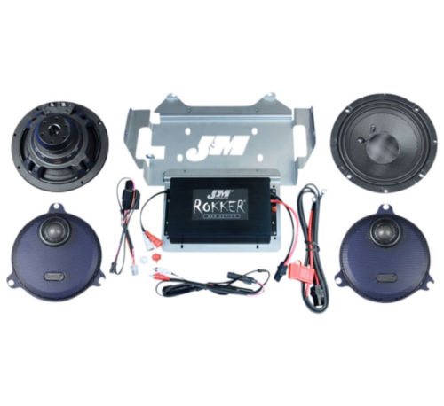 J&M - J&M Rokker XXR Extreme 400W 2-Speaker/Amplifier Kit - XXRK-400SP214SG