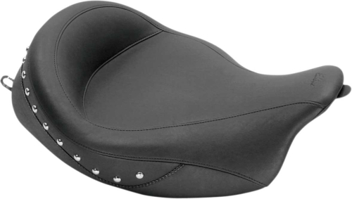 Mustang - Mustang Super Wide Studded Solo Seat - Chrome Studs - 76068