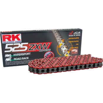 RK - RK 525 ZXW XW-Ring Chain - 120 Links - Red - RR525ZXW-120