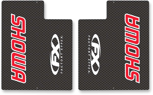 Factory Effex - Factory Effex Carbon Fiber Upper Fork Graphics - Showa - Red - 02-7010