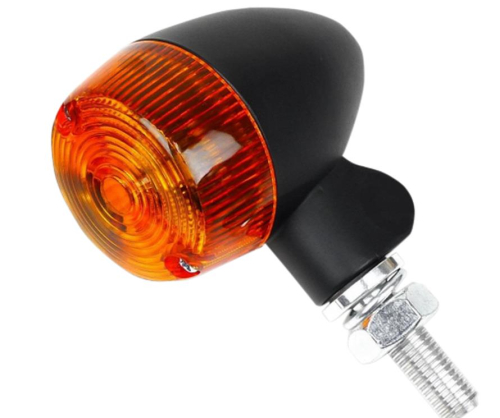 K&S Technologies - K&S Technologies Black Satin Aluminum Marker LED Lights - Round #1 with Amber Lens - Three Wire - 26-8323BK