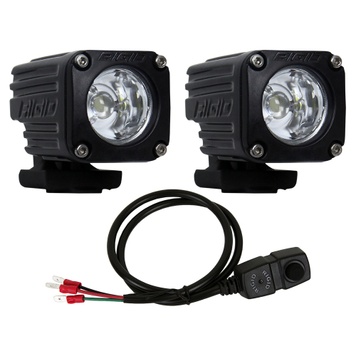 RIGID Industries - RIGID Industries Ignite Motorcycle Kit Flood - High/Low - Black