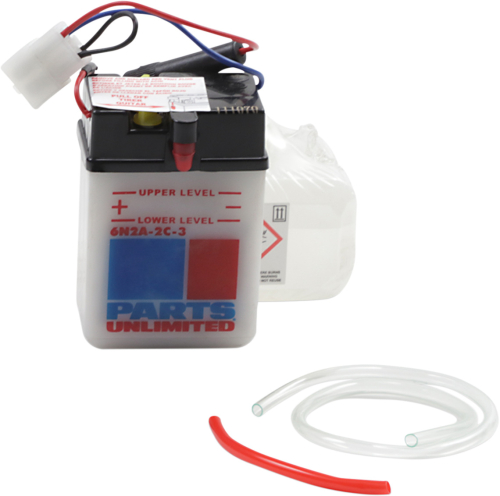 Parts Unlimited - Parts Unlimited 6V Conventional Battery Kit - 6N2A-2C-3-FP
